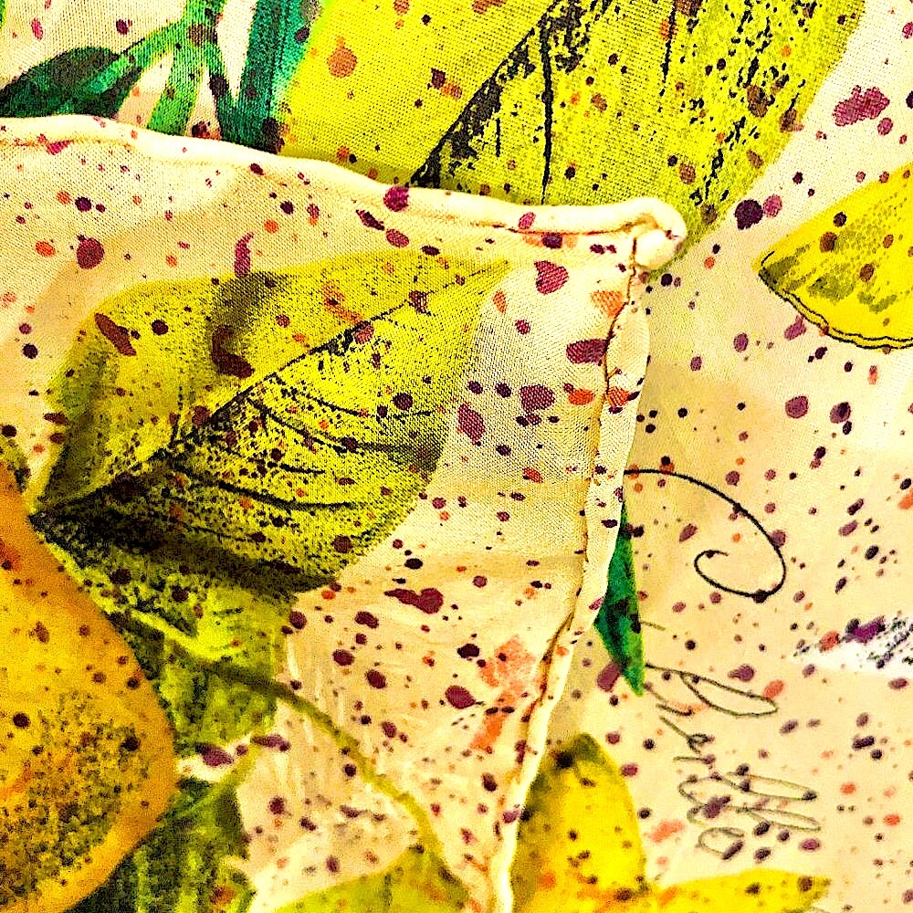 Express Vintage Silk Fruit Scarf - Picture 7 of 10